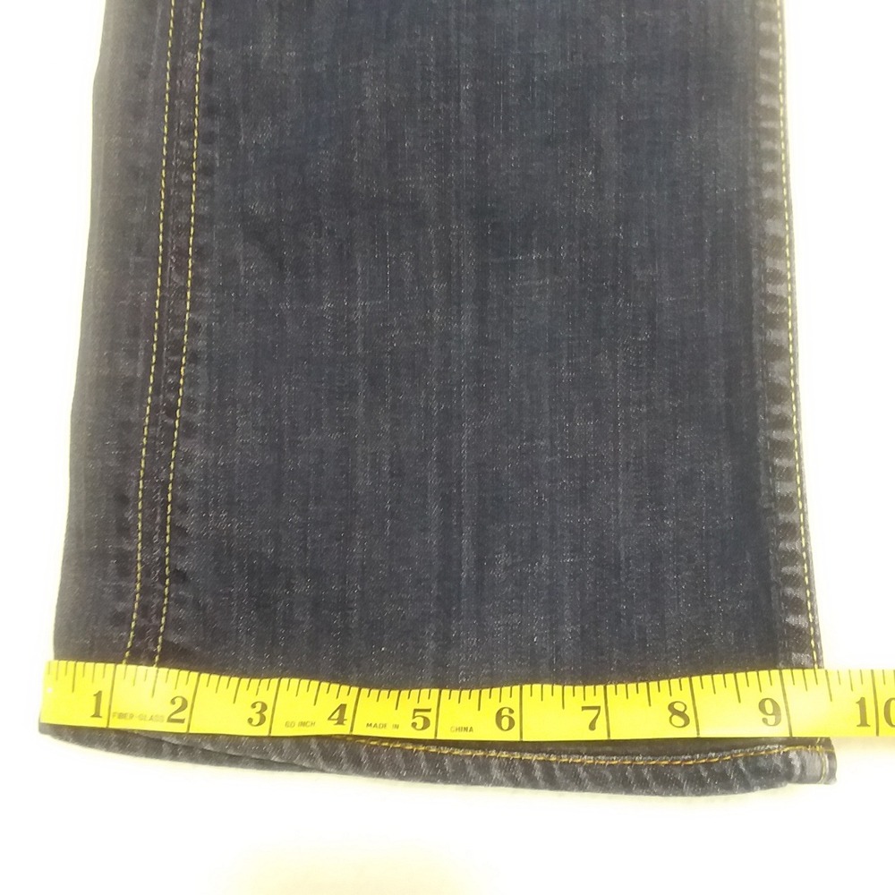Hudson Jeans Low Rise Bootcut Triangle Flap Pocket Dark Blue Wash Size31 USA Y2K - Picture 15 of 15